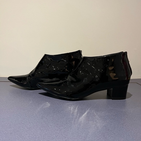Topshop Black Patent Ankle Booties - Picture 5 of 6
